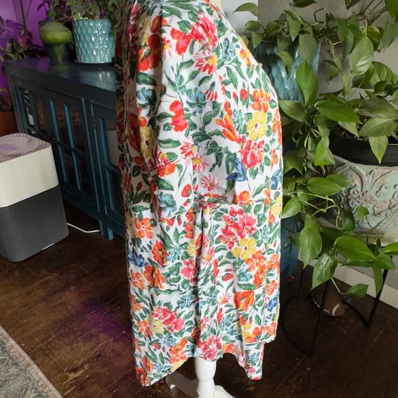 Caffe Marrakesh Floral Flowy Short Sleeve Blouse Brightly Colored 2X - Picture 4 of 10